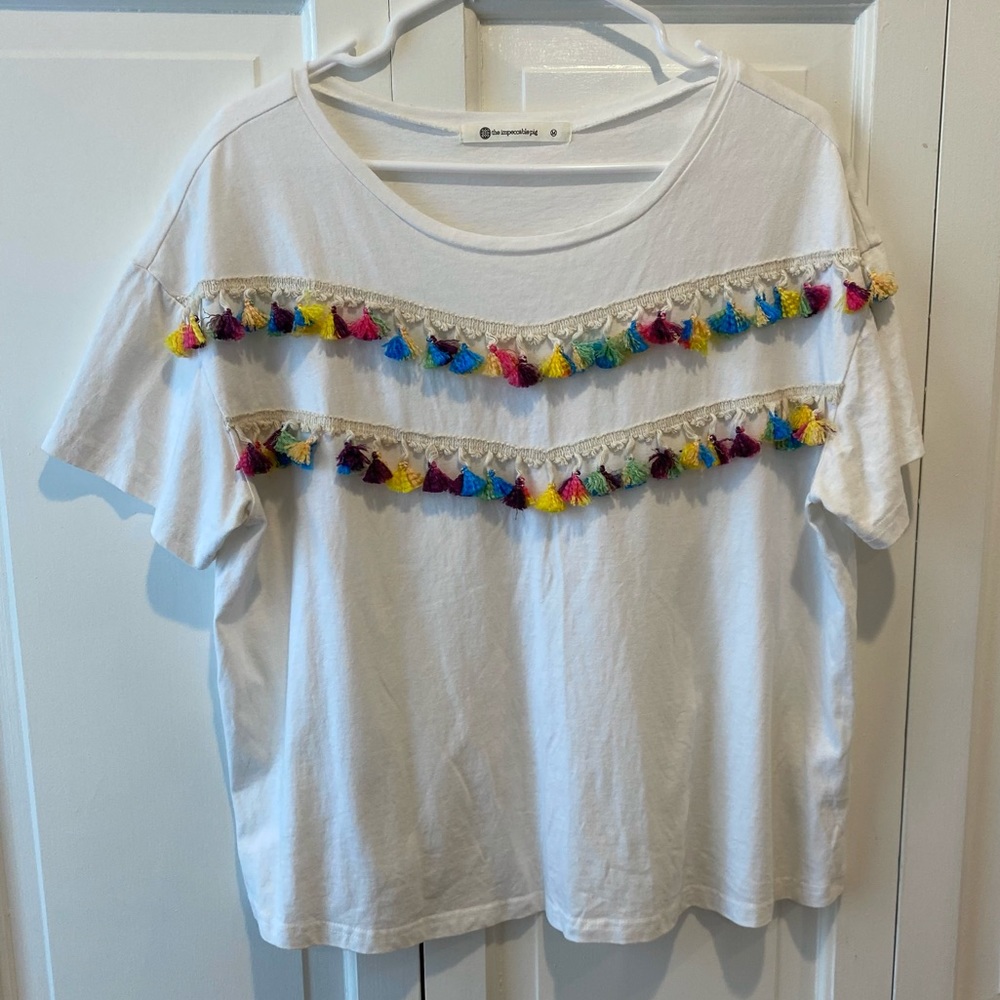 White Tassel Tee by the Impeccable Pig